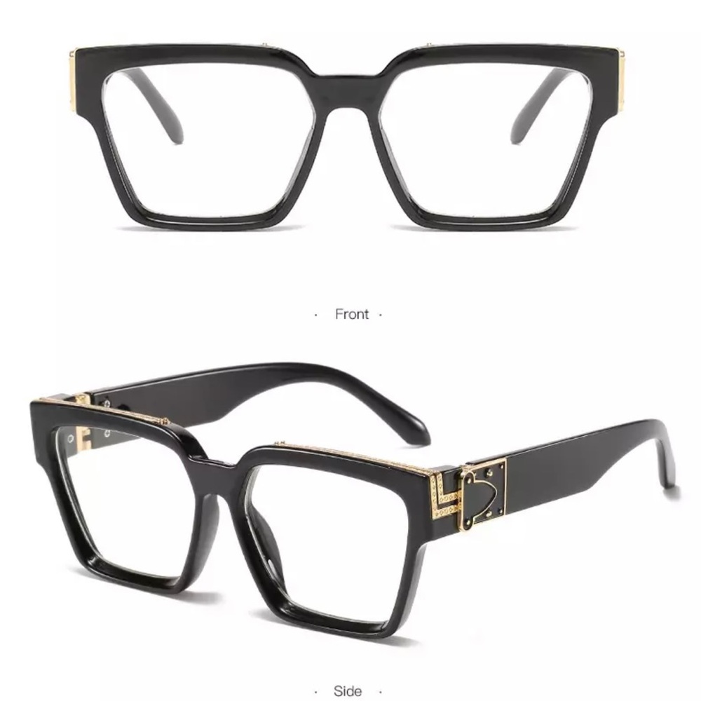 Luxury Brand Designer Square Sunglasses Men